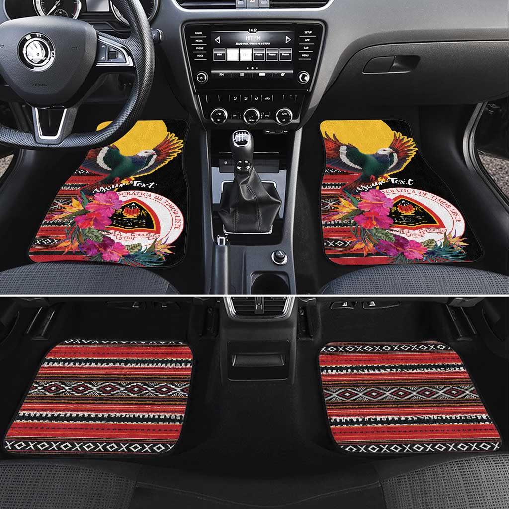 Timor-Leste Car Mats Timor Imperial Pigeon Hibiscus - Wonder Print Shop