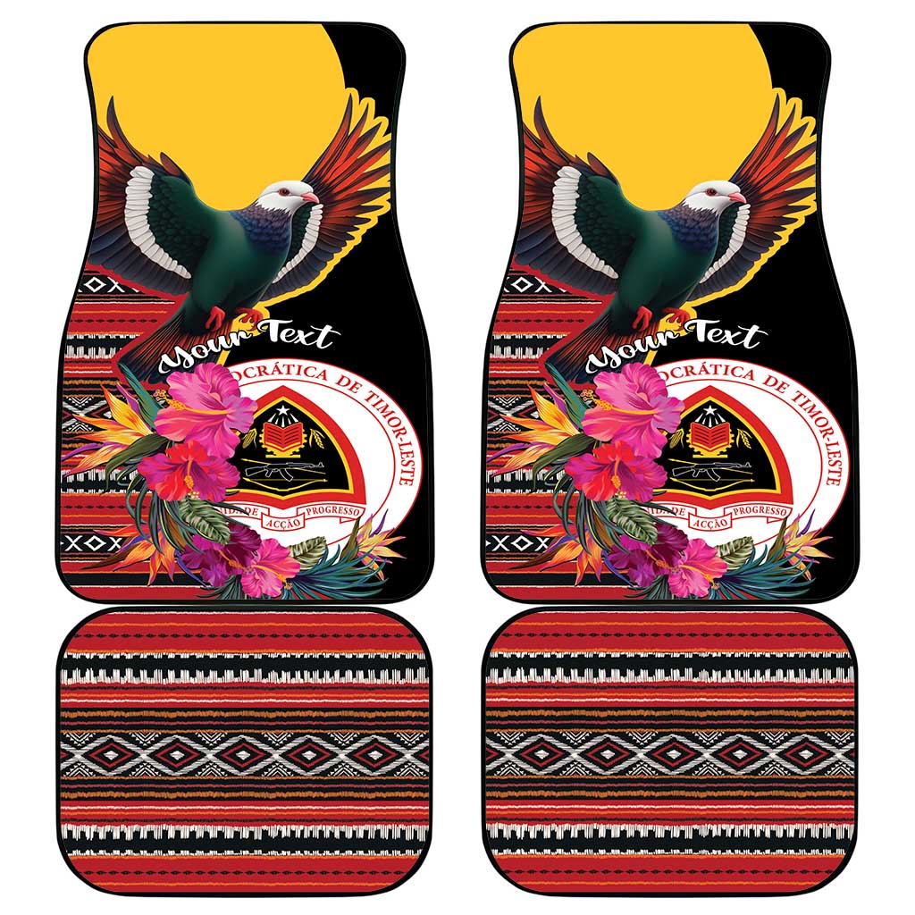 Timor-Leste Car Mats Timor Imperial Pigeon Hibiscus - Wonder Print Shop