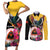 Personalized Timor-Leste Couples Matching Short Sleeve Bodycon Dress and Long Sleeve Button Shirt Timor Imperial Pigeon Hibiscus - Wonder Print Shop