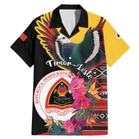 Personalized Timor-Leste Family Matching Mermaid Dress and Hawaiian Shirt Timor Imperial Pigeon Hibiscus - Wonder Print Shop