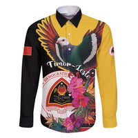 Personalized Timor-Leste Family Matching Mermaid Dress and Hawaiian Shirt Timor Imperial Pigeon Hibiscus - Wonder Print Shop