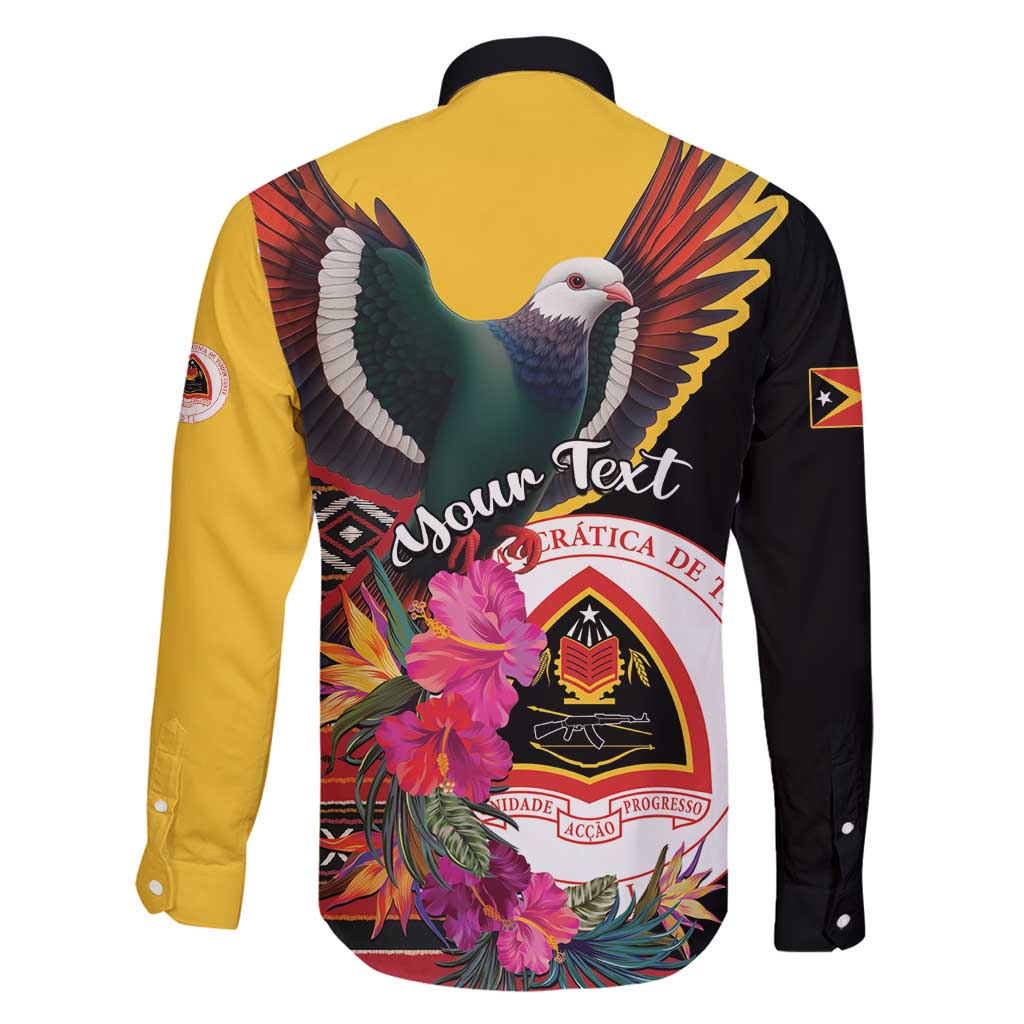 Personalized Timor-Leste Family Matching Mermaid Dress and Hawaiian Shirt Timor Imperial Pigeon Hibiscus - Wonder Print Shop