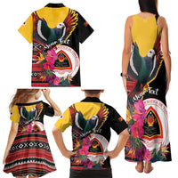 Personalized Timor-Leste Family Matching Tank Maxi Dress and Hawaiian Shirt Timor Imperial Pigeon Hibiscus - Wonder Print Shop