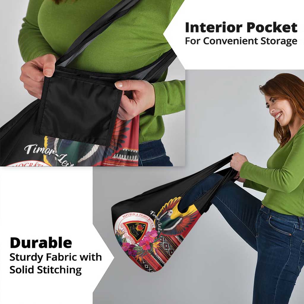 Timor-Leste Grocery Bag Timor Imperial Pigeon Hibiscus