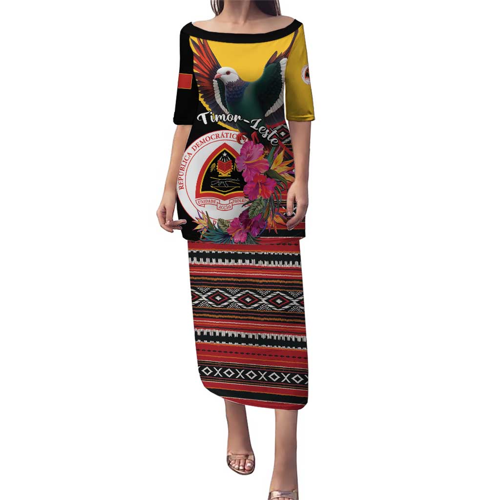 Personalized Timor-Leste Puletasi Timor Imperial Pigeon Hibiscus - Wonder Print Shop