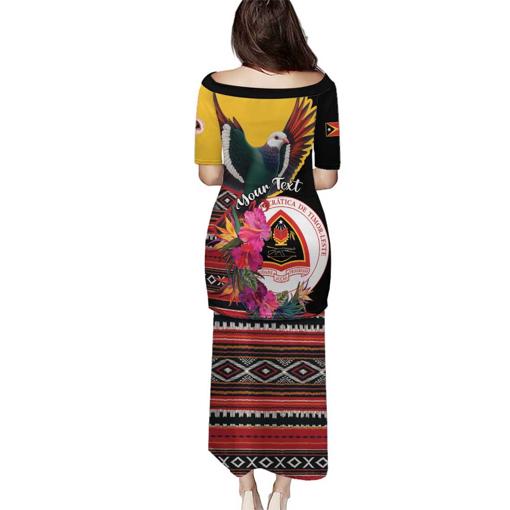 Personalized Timor-Leste Puletasi Timor Imperial Pigeon Hibiscus - Wonder Print Shop