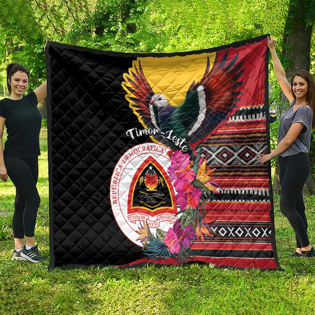 Timor-Leste Quilt Timor Imperial Pigeon Hibiscus - Wonder Print Shop