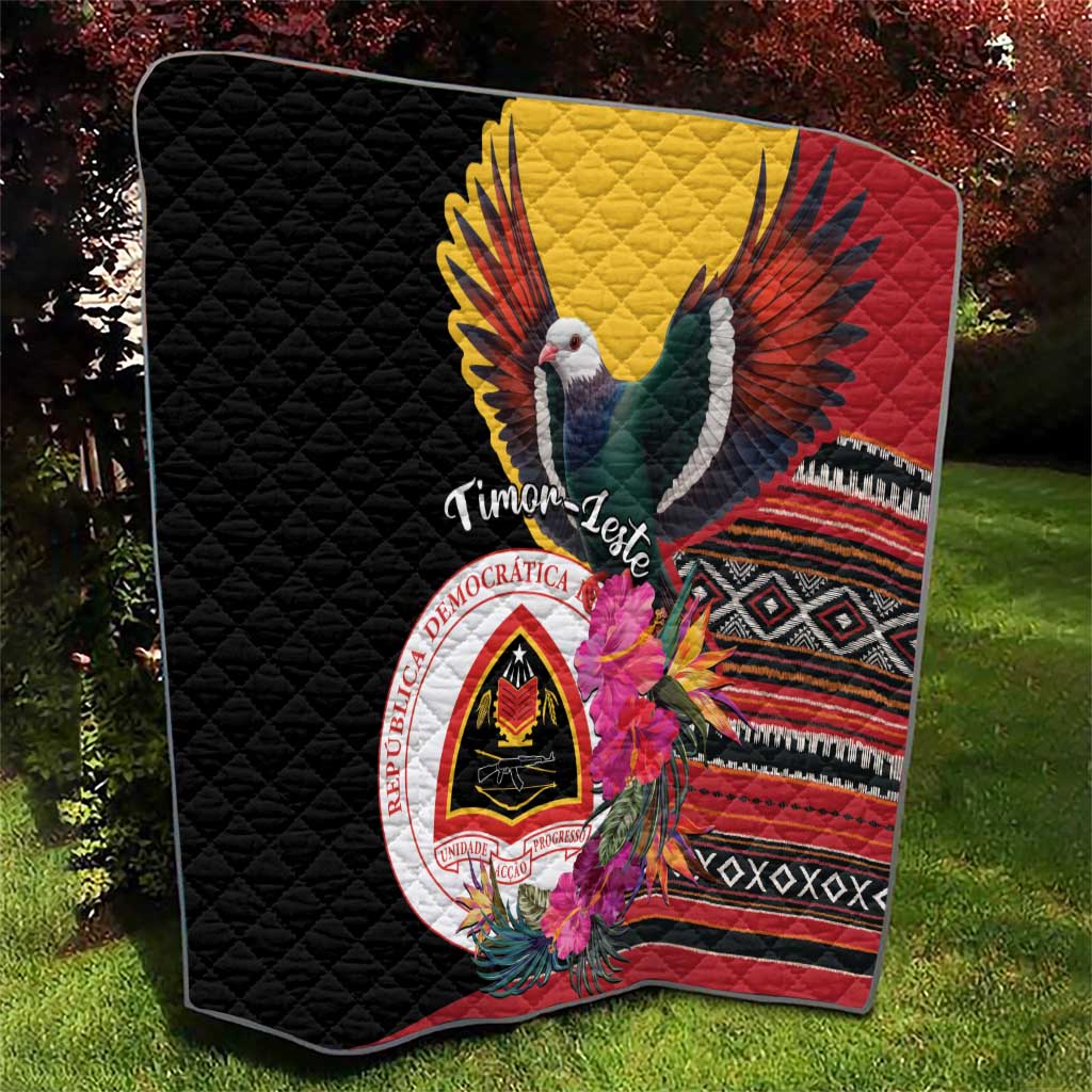 Timor-Leste Quilt Timor Imperial Pigeon Hibiscus - Wonder Print Shop