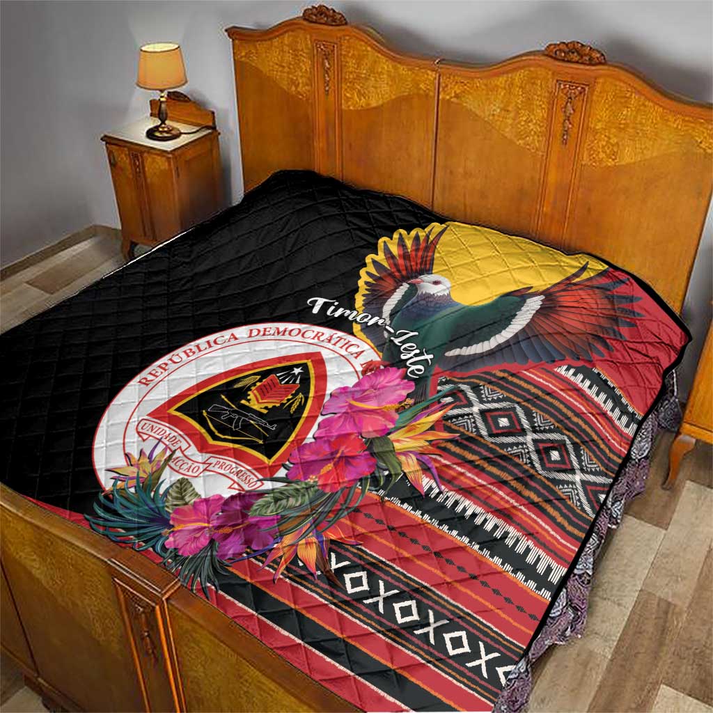 Timor-Leste Quilt Timor Imperial Pigeon Hibiscus - Wonder Print Shop