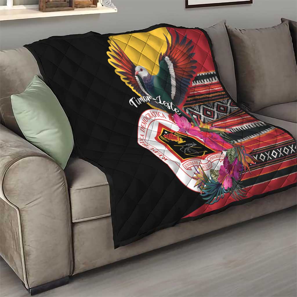 Timor-Leste Quilt Timor Imperial Pigeon Hibiscus - Wonder Print Shop
