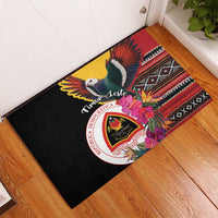 Timor-Leste Rubber Doormat Timor Imperial Pigeon Hibiscus - Wonder Print Shop