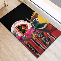 Timor-Leste Rubber Doormat Timor Imperial Pigeon Hibiscus - Wonder Print Shop
