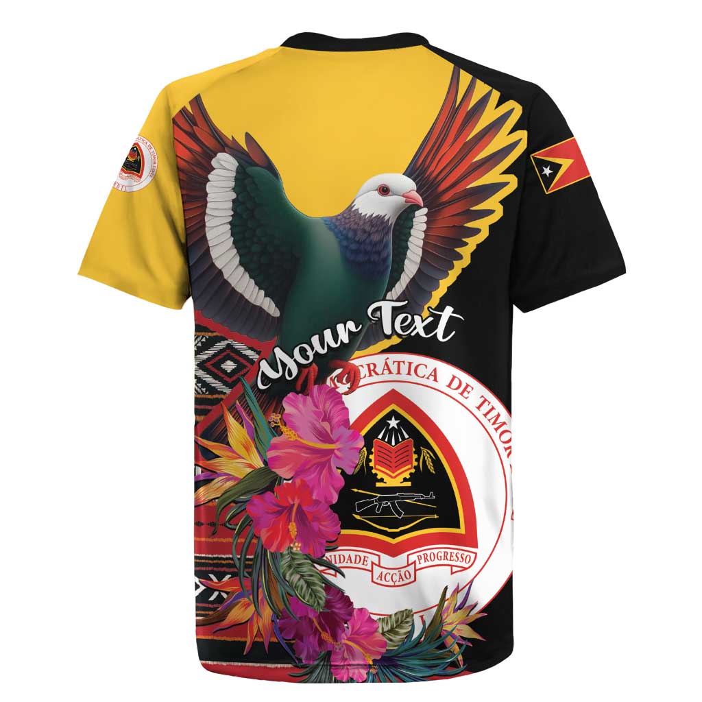 Personalized Timor-Leste Rugby Jersey Timor Imperial Pigeon Hibiscus - Wonder Print Shop