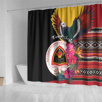 Timor-Leste Shower Curtain Timor Imperial Pigeon Hibiscus