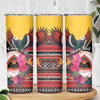 Personalized Timor-Leste Skinny Tumbler Timor Imperial Pigeon Hibiscus - Wonder Print Shop