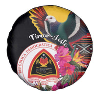 Timor-Leste Spare Tire Cover Timor Imperial Pigeon Hibiscus - Wonder Print Shop