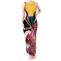 Personalized Timor-Leste Tank Maxi Dress Timor Imperial Pigeon Hibiscus - Wonder Print Shop