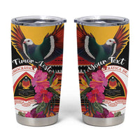 Personalized Timor-Leste Tumbler Cup Timor Imperial Pigeon Hibiscus - Wonder Print Shop