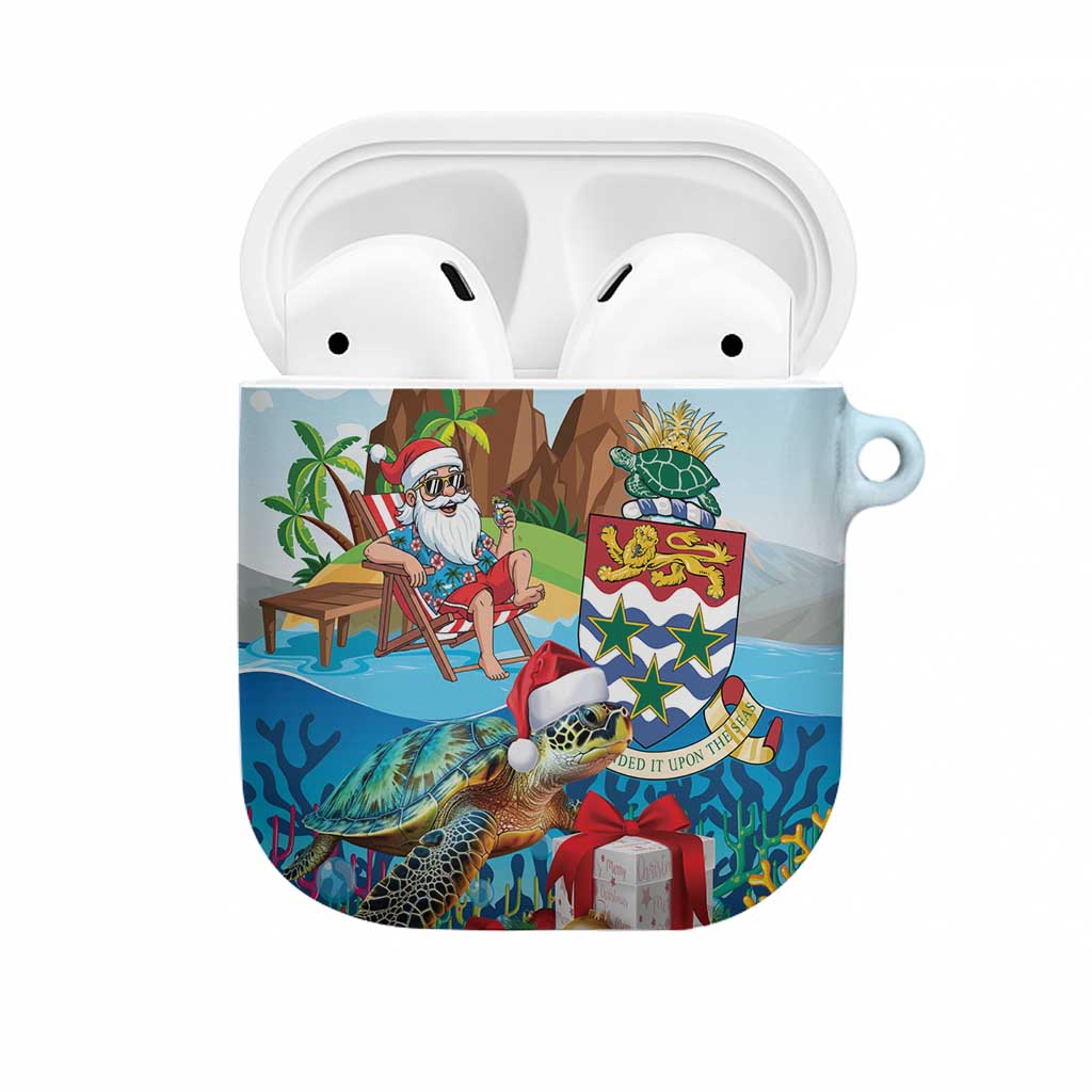 Cayman Islands Christmas AirPods Case Santa Claus Turtle Beachy Xmas - Wonder Print Shop