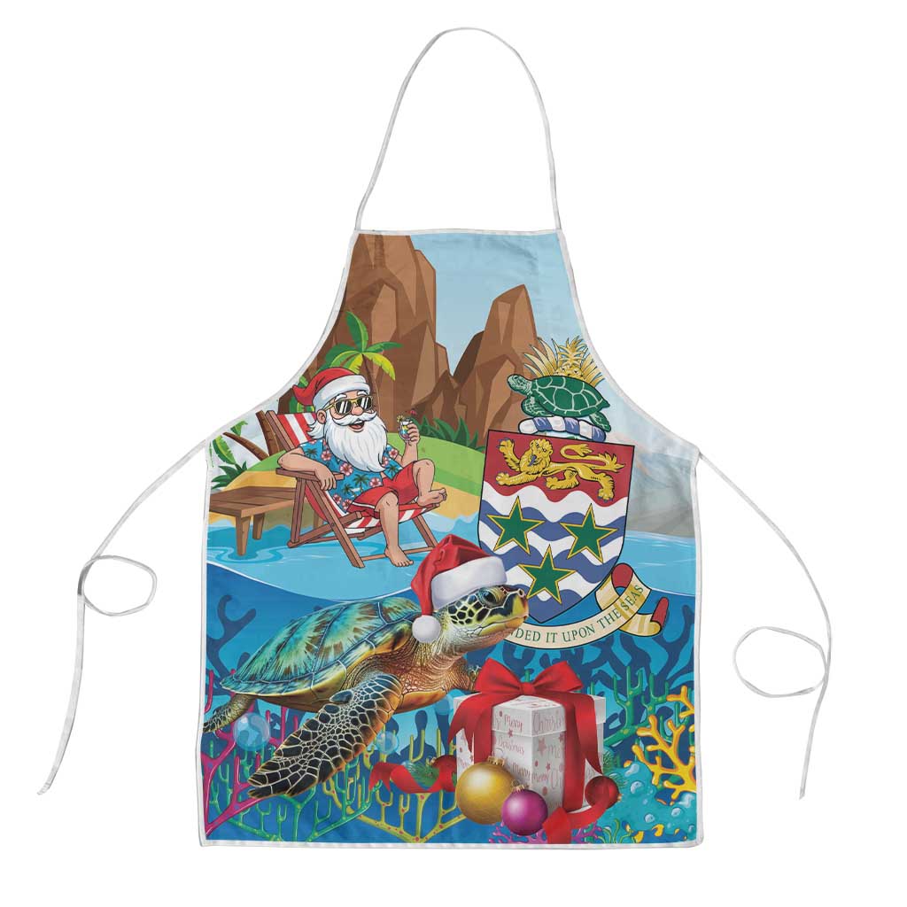 Cayman Islands Christmas Apron Santa Claus Turtle Beachy Xmas - Wonder Print Shop