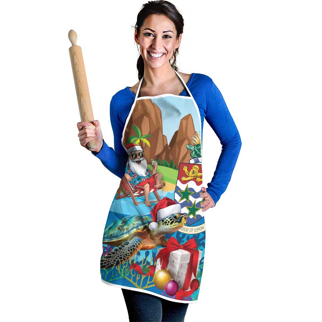 Cayman Islands Christmas Apron Santa Claus Turtle Beachy Xmas - Wonder Print Shop