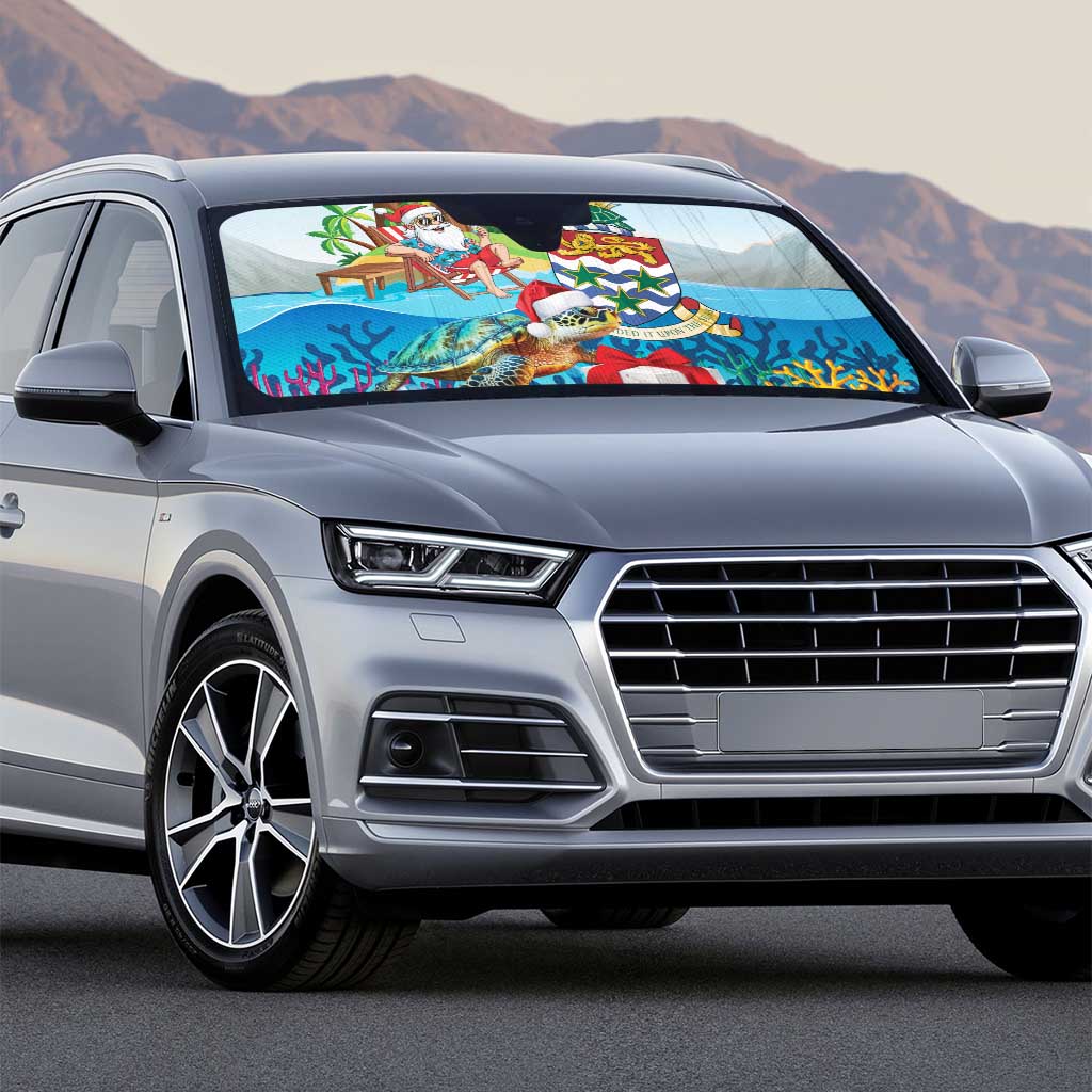 Cayman Islands Christmas Auto Sun Shade Santa Claus Turtle Beachy Xmas - Wonder Print Shop