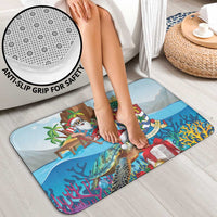Cayman Islands Christmas Bathroom Set Santa Claus Turtle Beachy Xmas - Wonder Print Shop