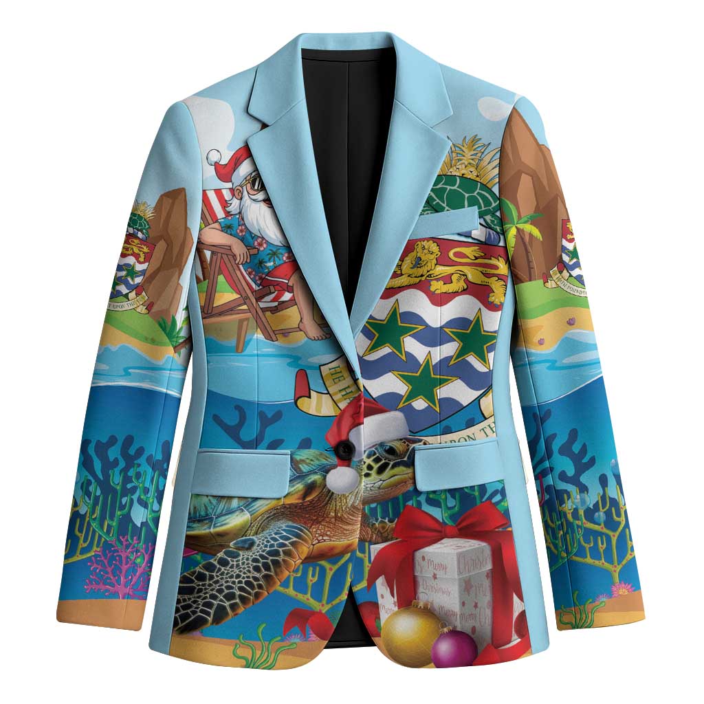 Cayman Islands Christmas Blazer Santa Claus Turtle Beachy Xmas - Wonder Print Shop