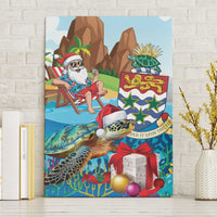 Cayman Islands Christmas Canvas Wall Art Santa Claus Turtle Beachy Xmas - Wonder Print Shop