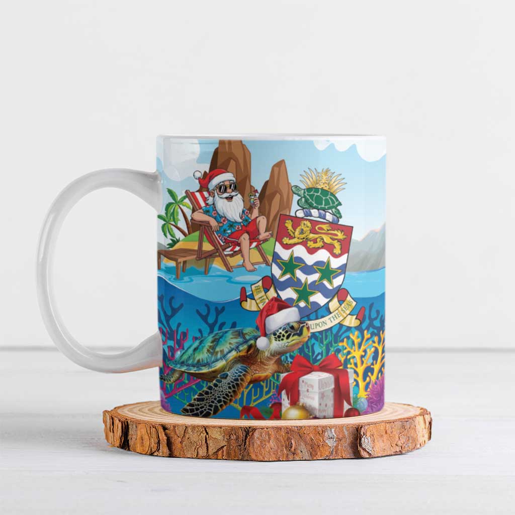 Cayman Islands Christmas Ceramic Mug Santa Claus Turtle Beachy Xmas - Wonder Print Shop