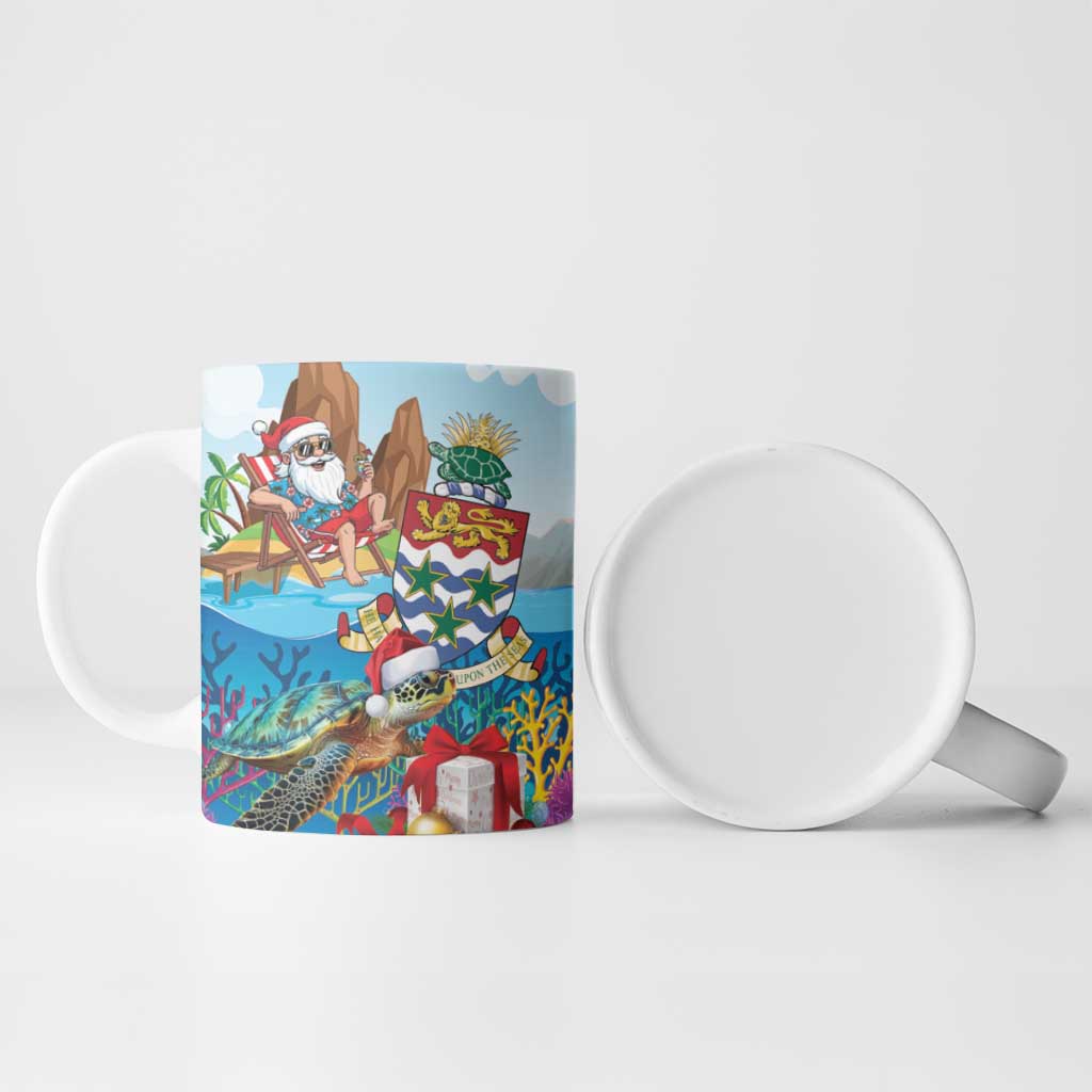 Cayman Islands Christmas Ceramic Mug Santa Claus Turtle Beachy Xmas - Wonder Print Shop