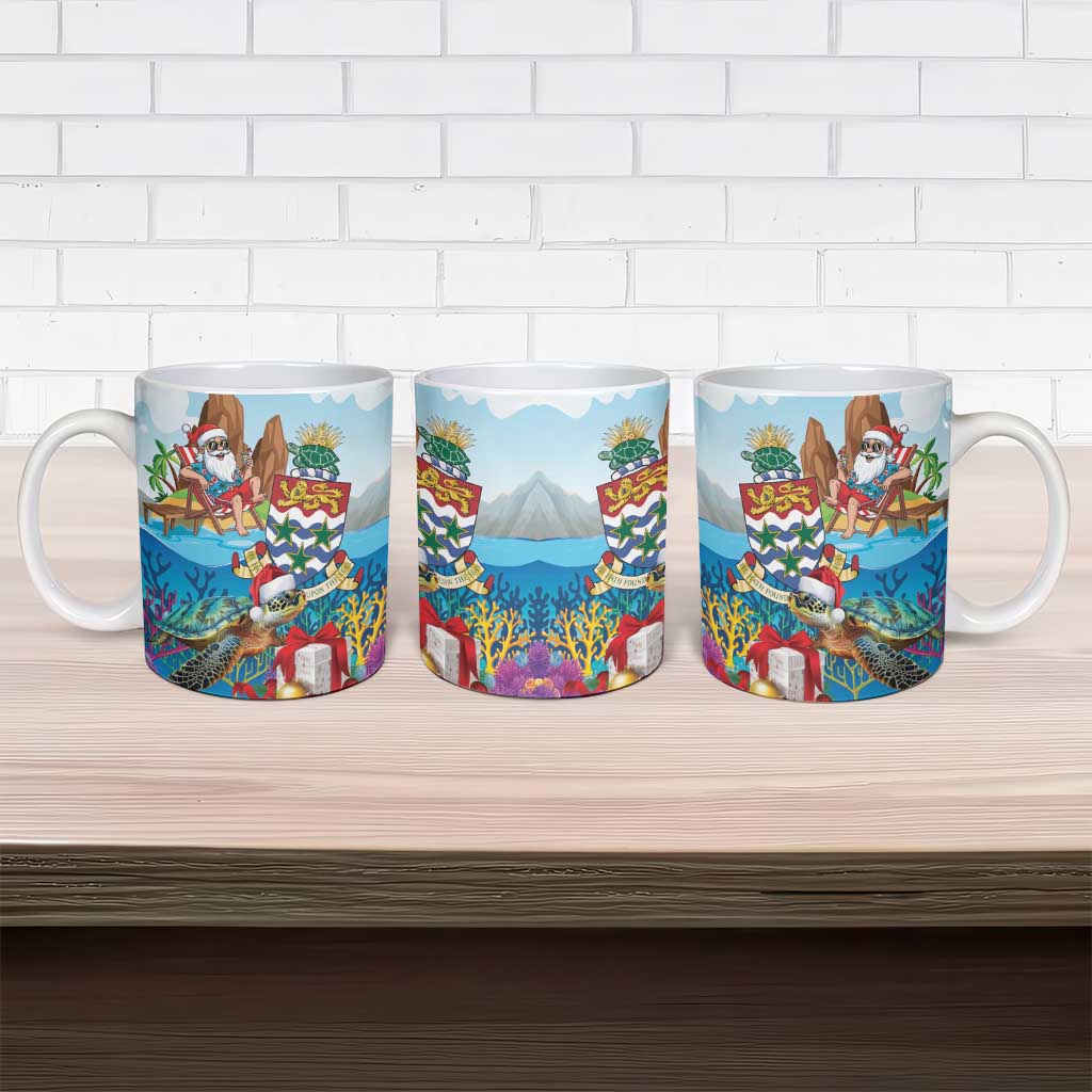 Cayman Islands Christmas Ceramic Mug Santa Claus Turtle Beachy Xmas - Wonder Print Shop