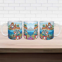 Cayman Islands Christmas Ceramic Mug Santa Claus Turtle Beachy Xmas - Wonder Print Shop