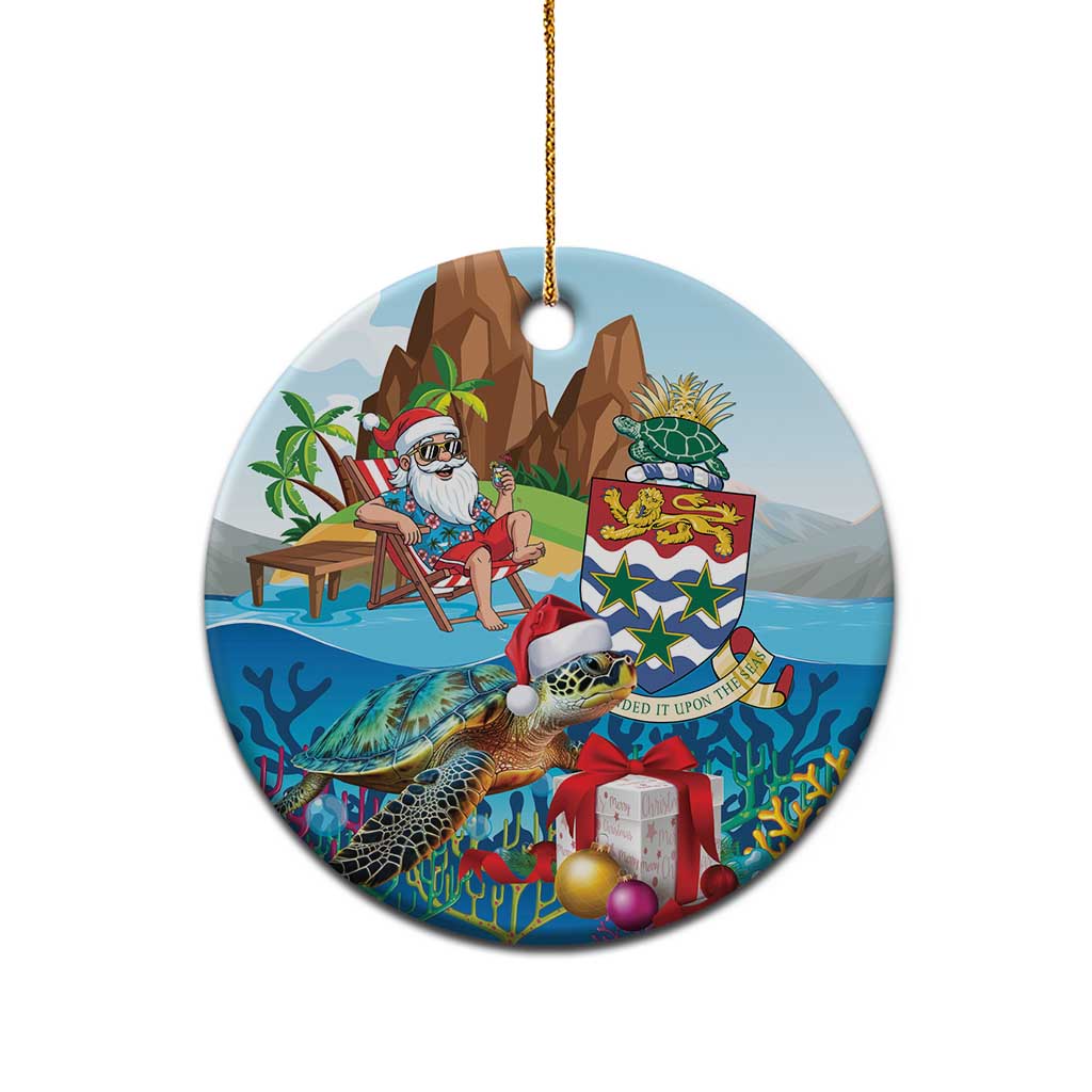 Cayman Islands Christmas Ceramic Ornament Santa Claus Turtle Beachy Xmas - Wonder Print Shop