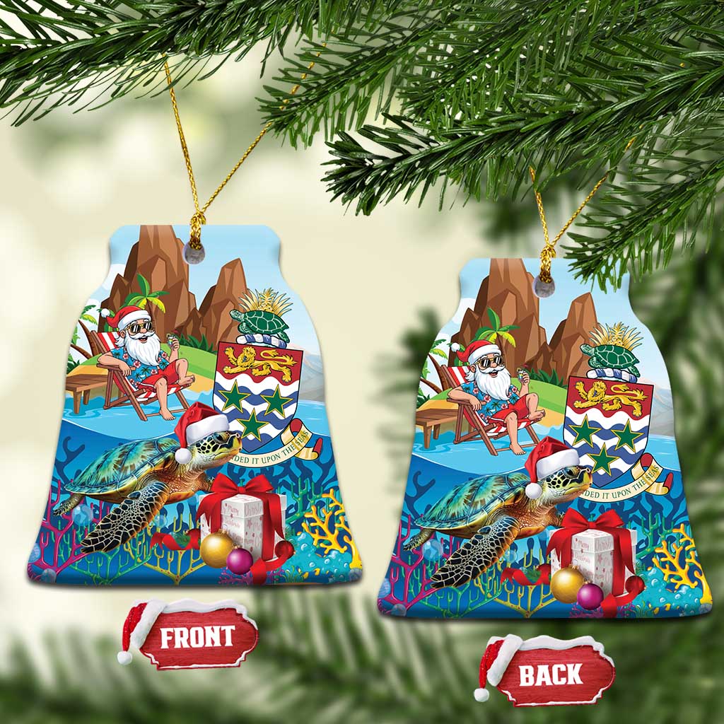 Cayman Islands Christmas Ceramic Ornament Santa Claus Turtle Beachy Xmas - Wonder Print Shop
