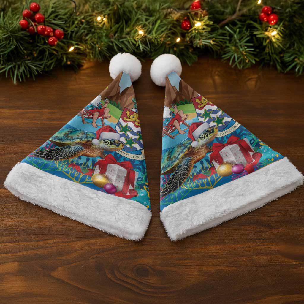 Cayman Islands Christmas Santa Hat Santa Claus Turtle Beachy Xmas - Wonder Print Shop