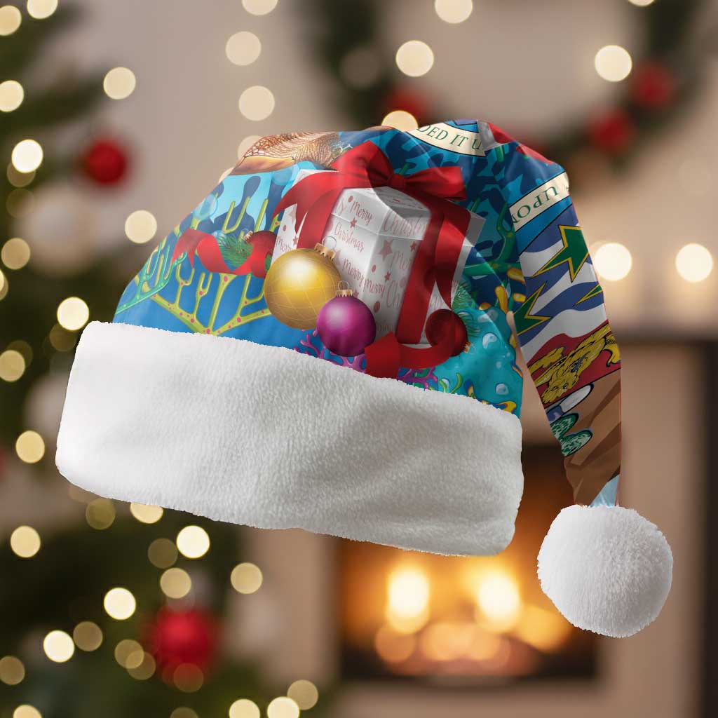Cayman Islands Christmas Santa Hat Santa Claus Turtle Beachy Xmas - Wonder Print Shop