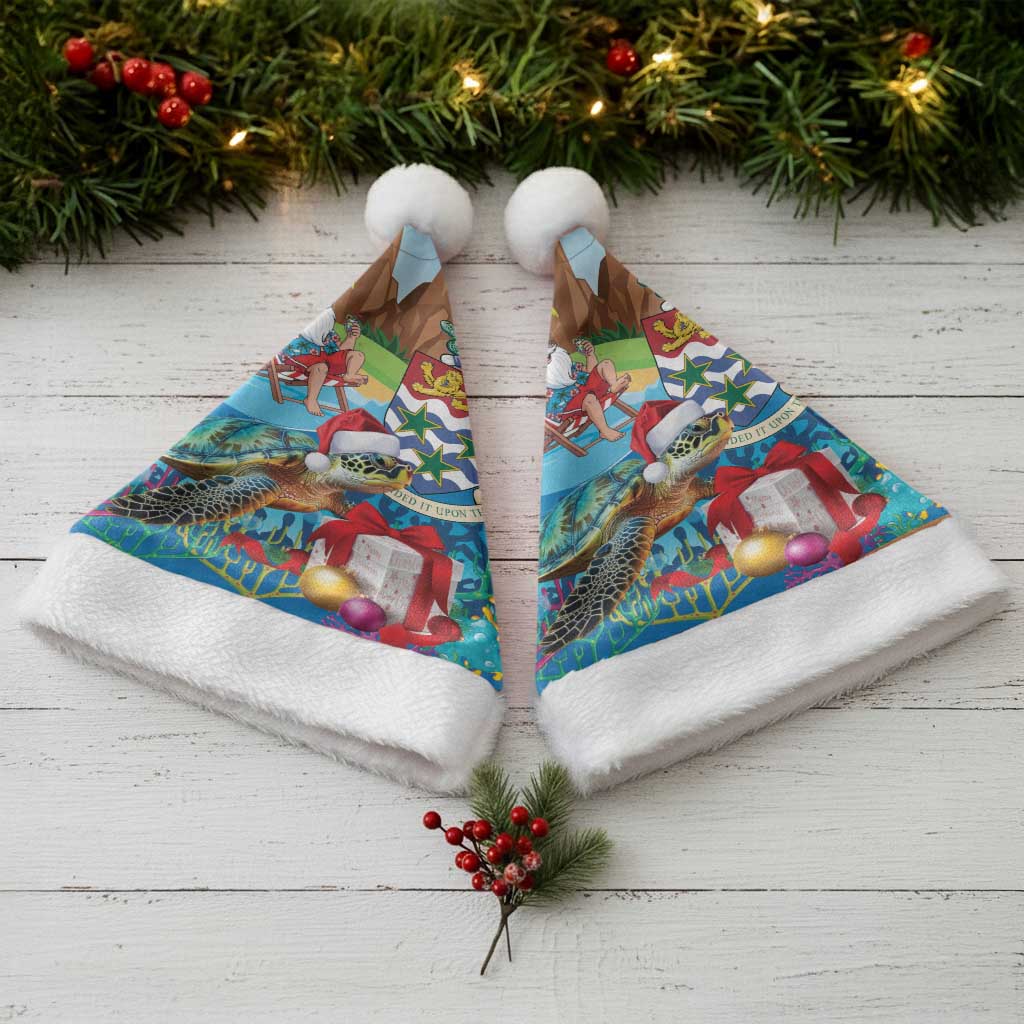 Cayman Islands Christmas Santa Hat Santa Claus Turtle Beachy Xmas - Wonder Print Shop