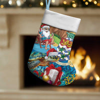 Cayman Islands Christmas Stocking Santa Claus Turtle Beachy Xmas - Wonder Print Shop