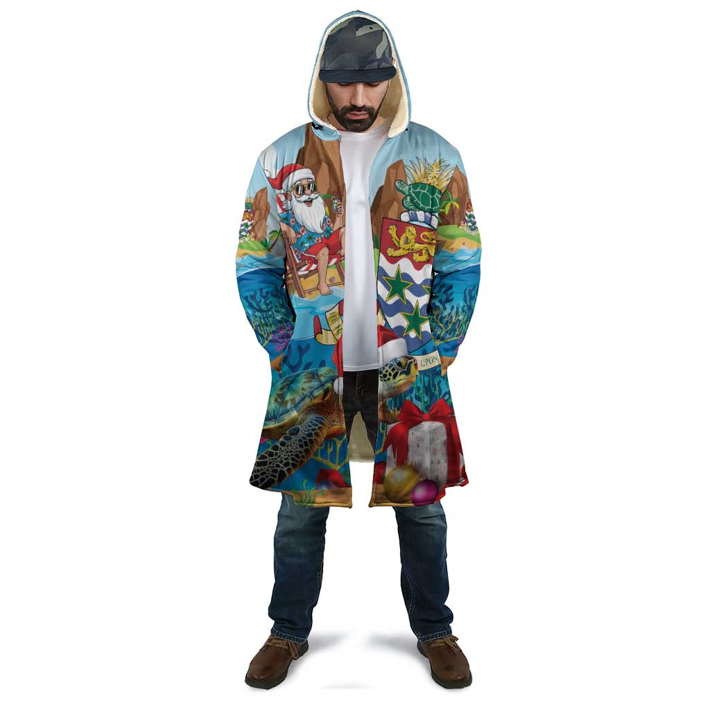 Cayman Islands Christmas Cloak Santa Claus Turtle Beachy Xmas - Wonder Print Shop