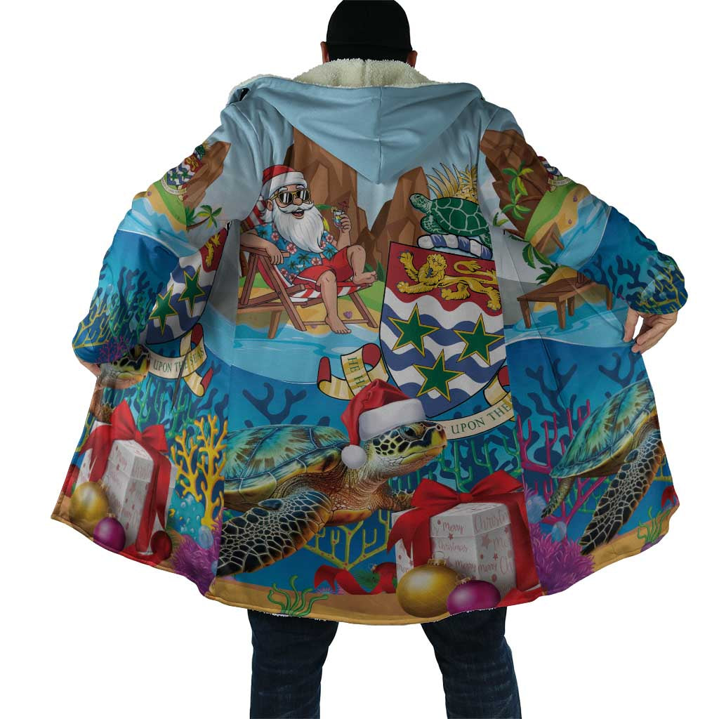 Cayman Islands Christmas Cloak Santa Claus Turtle Beachy Xmas - Wonder Print Shop