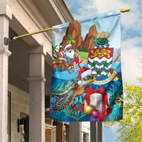 Cayman Islands Christmas Garden Flag Santa Claus Turtle Beachy Xmas - Wonder Print Shop