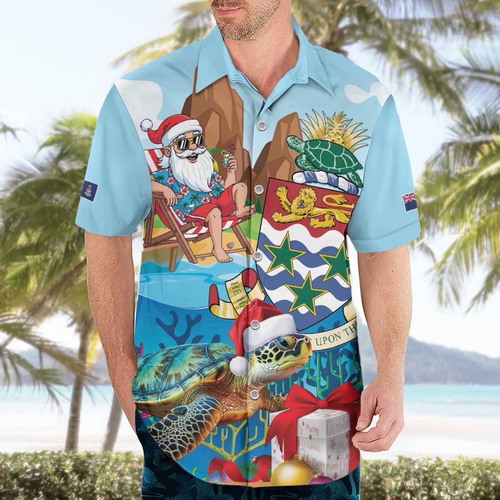 Cayman Islands Christmas Hawaiian Shirt Santa Claus Turtle Beachy Xmas - Wonder Print Shop