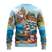 Cayman Islands Christmas Ugly Christmas Sweater Santa Claus Turtle Beachy Xmas - Wonder Print Shop