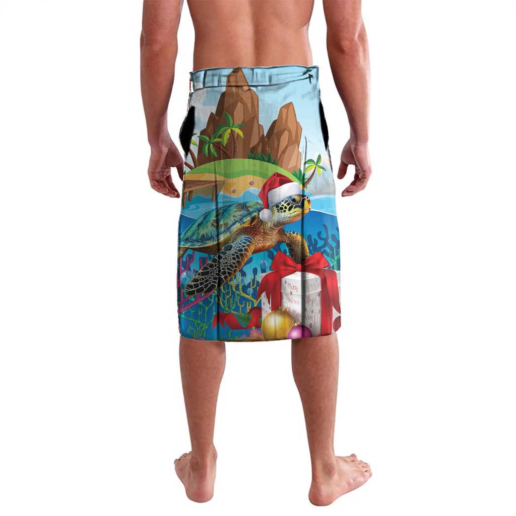 Cayman Islands Christmas Lavalava Santa Claus Turtle Beachy Xmas - Wonder Print Shop
