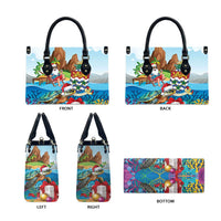 Cayman Islands Christmas Leather Bag Santa Claus Turtle Beachy Xmas - Wonder Print Shop