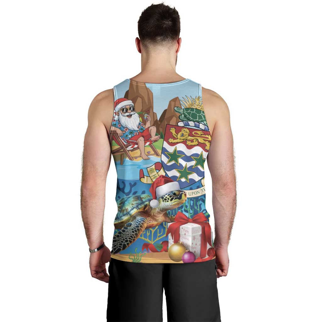 Cayman Islands Christmas Men Tank Top Santa Claus Turtle Beachy Xmas - Wonder Print Shop
