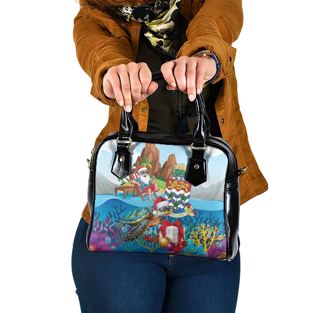 Cayman Islands Christmas Shoulder Handbag Santa Claus Turtle Beachy Xmas - Wonder Print Shop