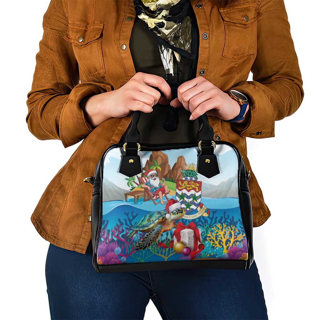 Cayman Islands Christmas Shoulder Handbag Santa Claus Turtle Beachy Xmas - Wonder Print Shop