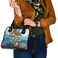 Cayman Islands Christmas Shoulder Handbag Santa Claus Turtle Beachy Xmas - Wonder Print Shop